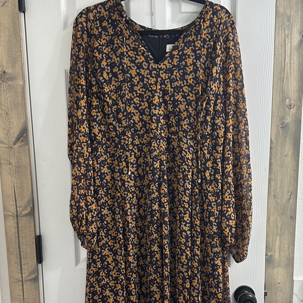 Chic Long Sleeve Floral Dress